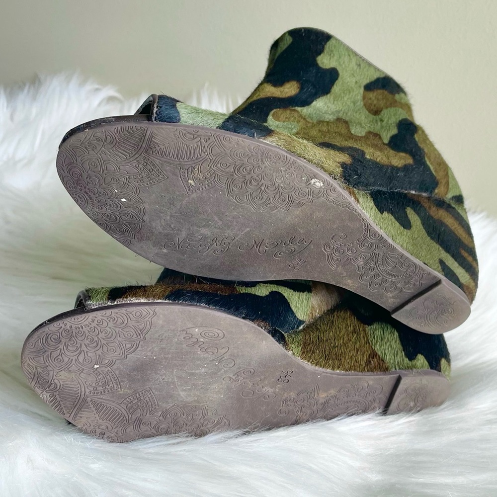 Naughty Monkey Camouflage Peep-Toe Ankle Booties - Picture 7 of 9